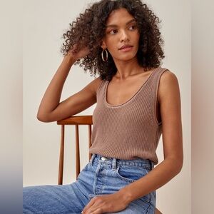 Reformation Dori Scoopneck Sweater Tank XS